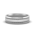 Thumbnail 7 - Braided Mens Wedding Ring
