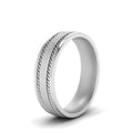 Thumbnail 9 - Braided Mens Wedding Ring