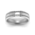 Thumbnail 8 - Braided Mens Wedding Ring