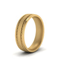 Thumbnail 3 - Braided Mens Wedding Ring