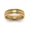 Thumbnail 2 - Braided Mens Wedding Ring
