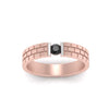 Load image into Gallery viewer, Brick Round Stone Mens Wedding Ring