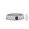Load image into Gallery viewer, Brick Round Stone Mens Wedding Ring