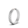 Load image into Gallery viewer, Brick Round Stone Mens Wedding Ring