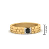 Load image into Gallery viewer, Brick Round Stone Mens Wedding Ring