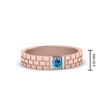 Load image into Gallery viewer, Brick Round Stone Mens Wedding Ring