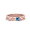 Load image into Gallery viewer, Brick Round Stone Mens Wedding Ring