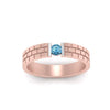 Load image into Gallery viewer, Brick Round Stone Mens Wedding Ring