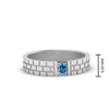 Load image into Gallery viewer, Brick Round Stone Mens Wedding Ring
