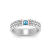 Load image into Gallery viewer, Brick Round Stone Mens Wedding Ring