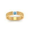Load image into Gallery viewer, Brick Round Stone Mens Wedding Ring