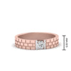 Load image into Gallery viewer, Brick Round Stone Mens Wedding Ring