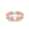 Load image into Gallery viewer, Brick Round Stone Mens Wedding Ring