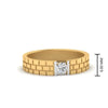 Load image into Gallery viewer, Brick Round Stone Mens Wedding Ring