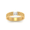 Load image into Gallery viewer, Brick Round Stone Mens Wedding Ring