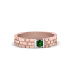 Load image into Gallery viewer, Brick Round Stone Mens Wedding Ring