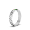 Load image into Gallery viewer, Brick Round Stone Mens Wedding Ring