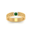 Load image into Gallery viewer, Brick Round Stone Mens Wedding Ring