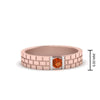 Load image into Gallery viewer, Brick Round Stone Mens Wedding Ring