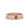Load image into Gallery viewer, Brick Round Stone Mens Wedding Ring