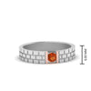 Load image into Gallery viewer, Brick Round Stone Mens Wedding Ring