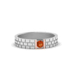 Load image into Gallery viewer, Brick Round Stone Mens Wedding Ring