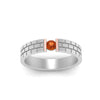 Load image into Gallery viewer, Brick Round Stone Mens Wedding Ring