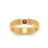 Load image into Gallery viewer, Brick Round Stone Mens Wedding Ring