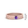 Load image into Gallery viewer, Brick Round Stone Mens Wedding Ring