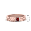 Load image into Gallery viewer, Brick Round Stone Mens Wedding Ring