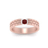 Load image into Gallery viewer, Brick Round Stone Mens Wedding Ring