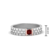 Load image into Gallery viewer, Brick Round Stone Mens Wedding Ring
