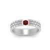 Load image into Gallery viewer, Brick Round Stone Mens Wedding Ring
