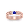 Load image into Gallery viewer, Brick Round Stone Mens Wedding Ring