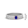 Load image into Gallery viewer, Brick Round Stone Mens Wedding Ring