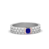 Load image into Gallery viewer, Brick Round Stone Mens Wedding Ring