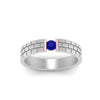 Load image into Gallery viewer, Brick Round Stone Mens Wedding Ring