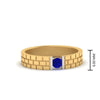 Load image into Gallery viewer, Brick Round Stone Mens Wedding Ring