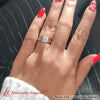 Load image into Gallery viewer, bridal-princess-cut-diamond-ring-with-milgrain-edges-in-platinum-FDENR8985-2