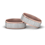 Load image into Gallery viewer, Brush Finish 2 Tone Bands For Gay Wedding
