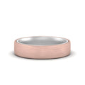 Thumbnail 1 - Brushed 2 Tone Mens Wedding Ring