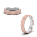 Thumbnail 4 - Brushed 2 Tone Mens Wedding Ring