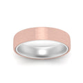 Thumbnail 2 - Brushed 2 Tone Mens Wedding Ring
