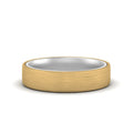 Thumbnail 9 - Brushed 2 Tone Mens Wedding Ring