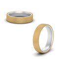 Thumbnail 12 - Brushed 2 Tone Mens Wedding Ring