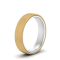 Thumbnail 11 - Brushed 2 Tone Mens Wedding Ring