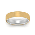 Thumbnail 10 - Brushed 2 Tone Mens Wedding Ring