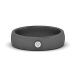 Load image into Gallery viewer, brushed-mens-single-stone-band-in-black-gold-FD10392B-NL-BG
