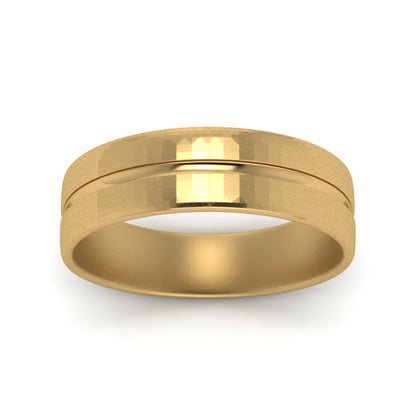 Brushed Mens Wedding Band