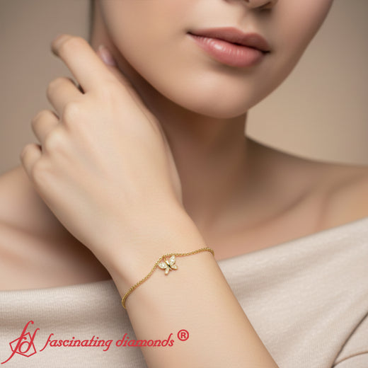 butterfly-cute-chain-bracelet-yellow-gold-fdbrc9755-model